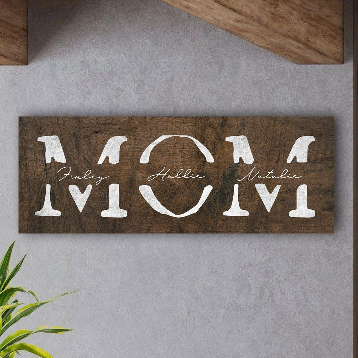 Lodge Mom Personalized Stretched Canvas - Large