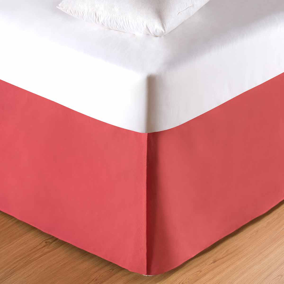 Coral Pink Bedskirt - King - OVERSTOCK - OUT OF STOCK