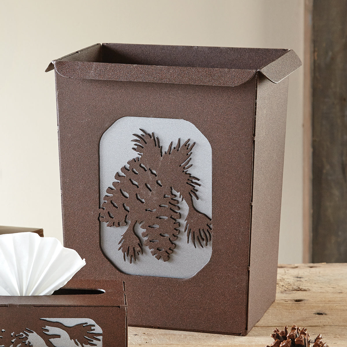 Pinecone Waste Basket