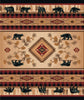 Rustic Bear Parade Rug - 11 x 13