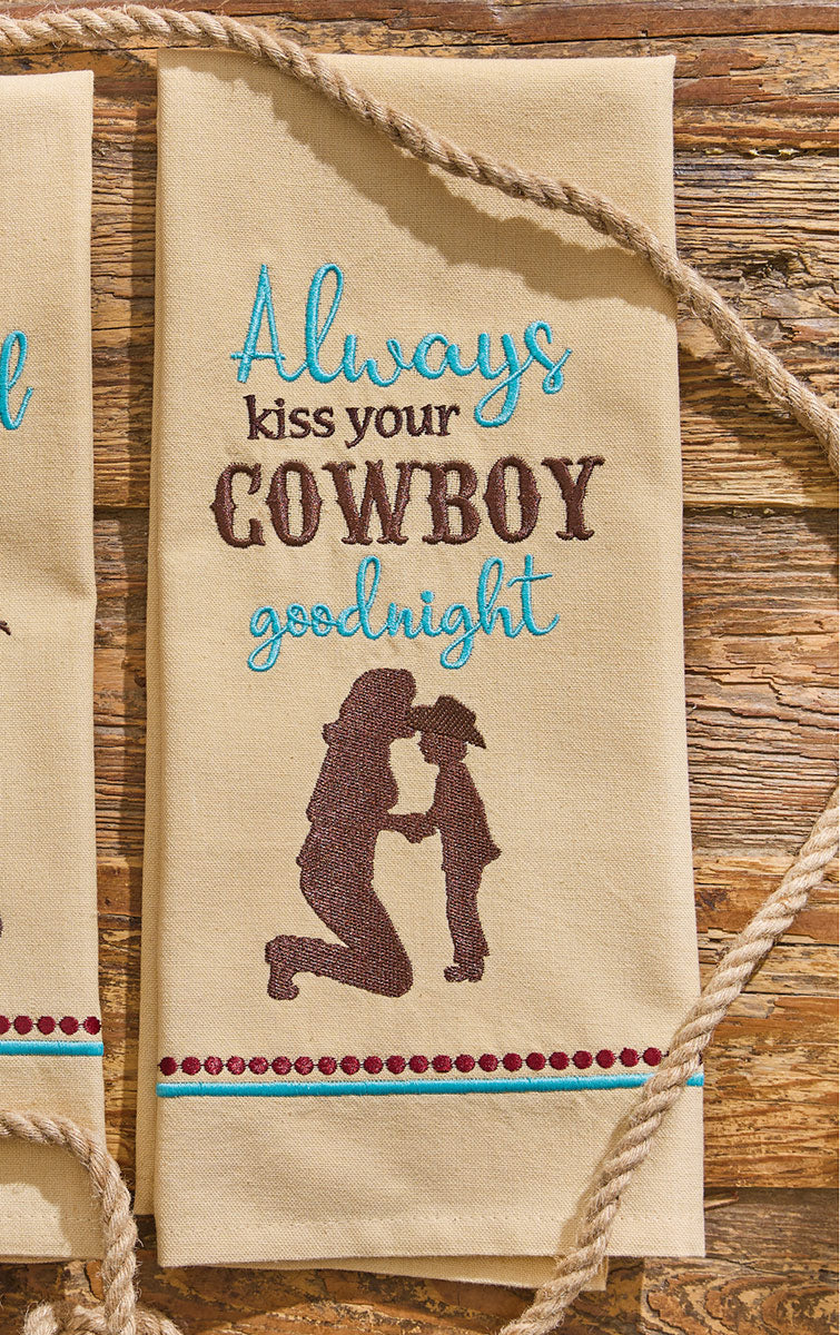 Kiss Your Cowboy Dishtowel