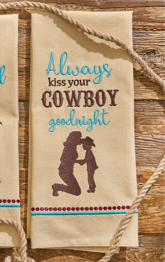 Kiss Your Cowboy Dishtowel - OVERSTOCK