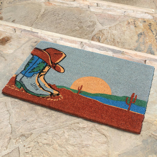 Sunset Boots Coir Mat - OVERSTOCK