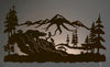 Fishing Bear Back Lit Wall Art
