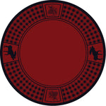 Moose Refuge Red Rug - 8 Ft. Round