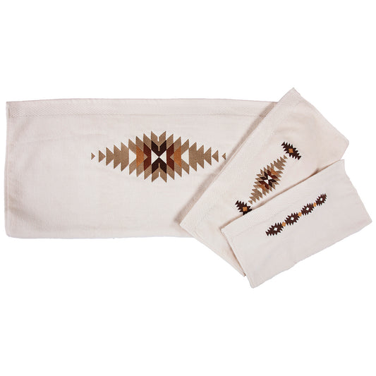 Washburn Embroidered Towel Set - Cream