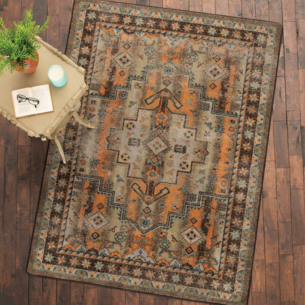 Aged Aztec Rug - 2 x 8