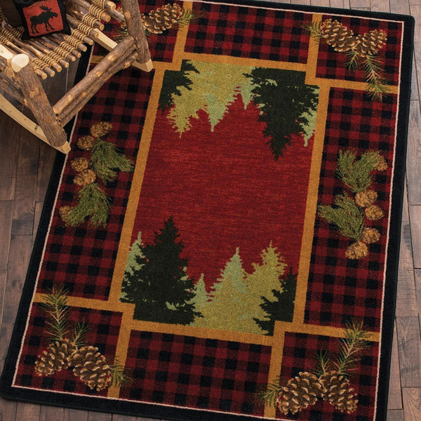 Plaid Woodsman Rug - 11 x 13
