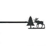 Moose & Tree Wrought Iron Curtain Rod
