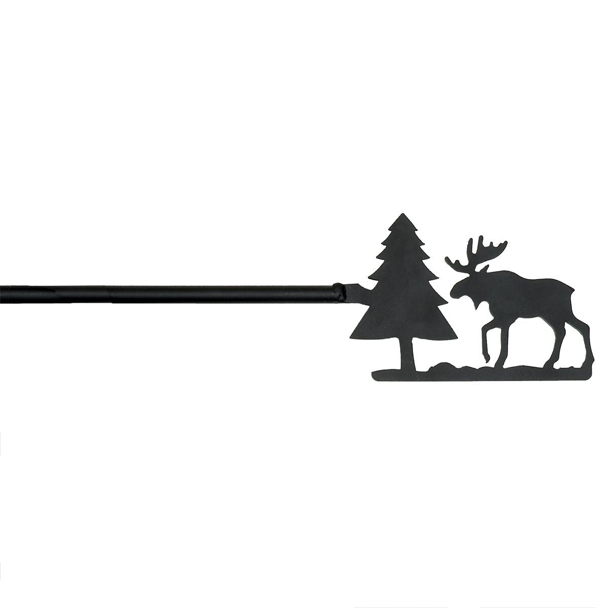 Moose & Tree Wrought Iron Curtain Rod