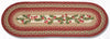 Branches of Cranberries Oval Rug