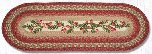 Branches of Cranberries Oval Rug