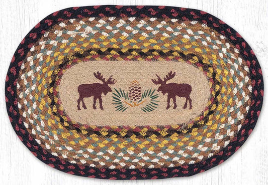 Moose & Pinecones Braided Placemats - Set of 2