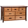 Hickory Log Seven Drawer Dresser
