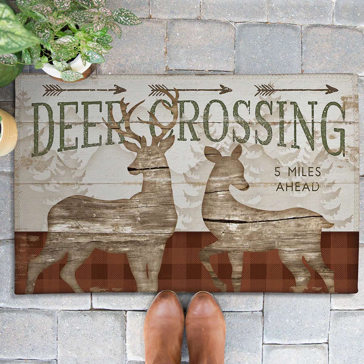 Deer Crossing Outdoor Rug - 2 x 3