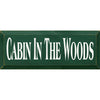 Green Woodland Cabin Sign