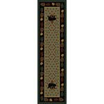 Bear Patchwork Green Rug - 2 x 8
