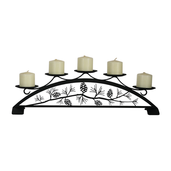 Pinecone Table Top Pillar Candle Holder