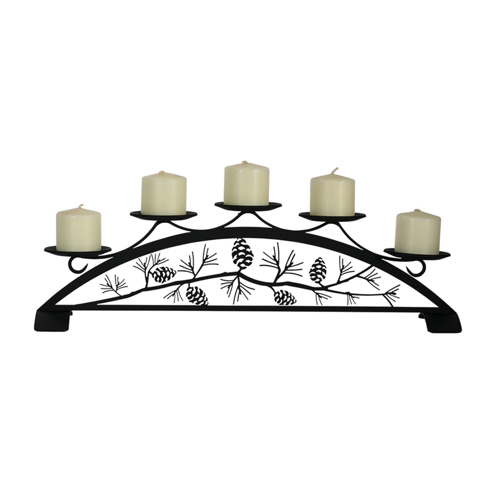 Pinecone Table Top Pillar Candle Holder