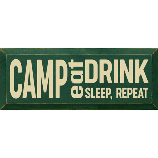 Camp Instructions Wood Sign
