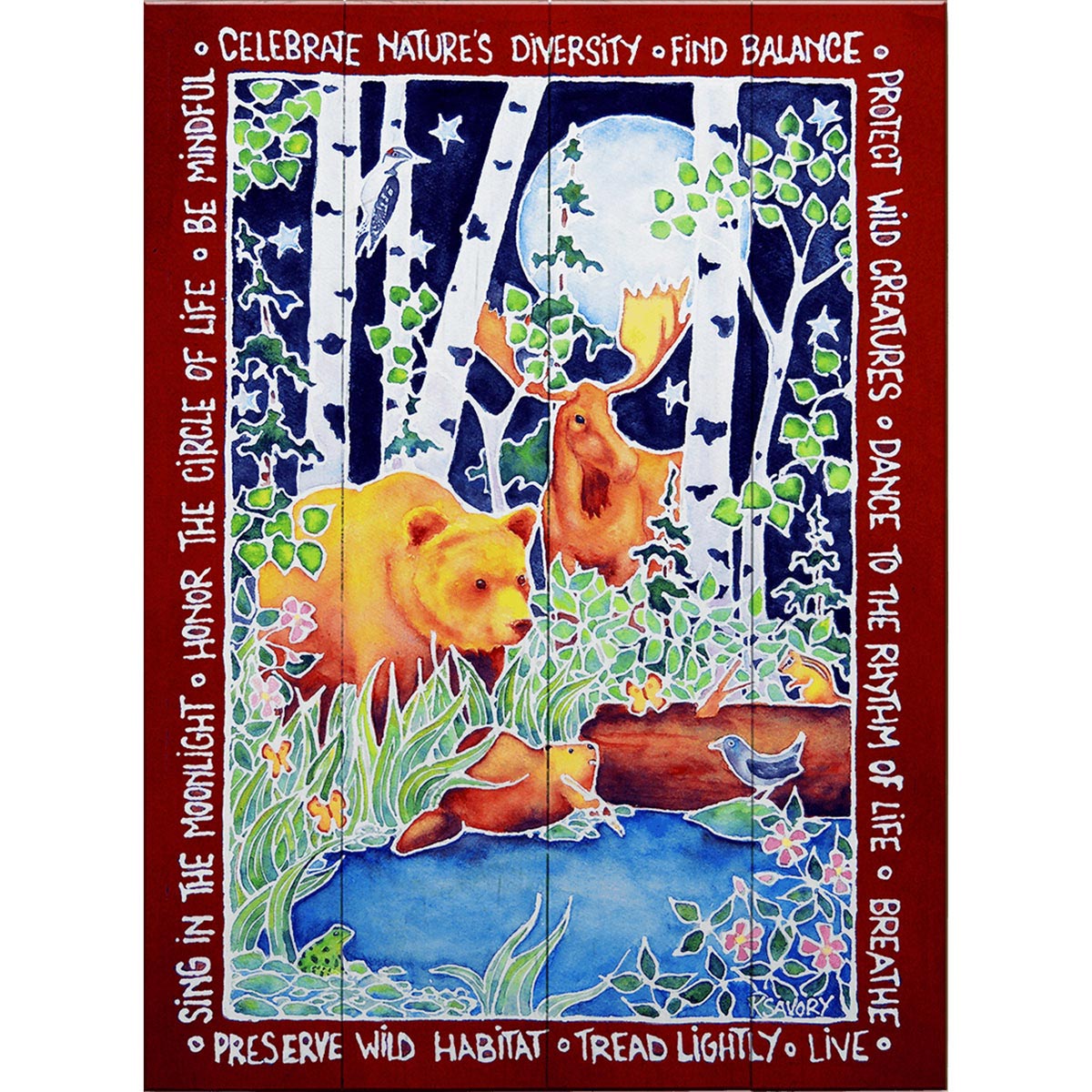Nature's Diversity Wood Wall Art - 23 x 31