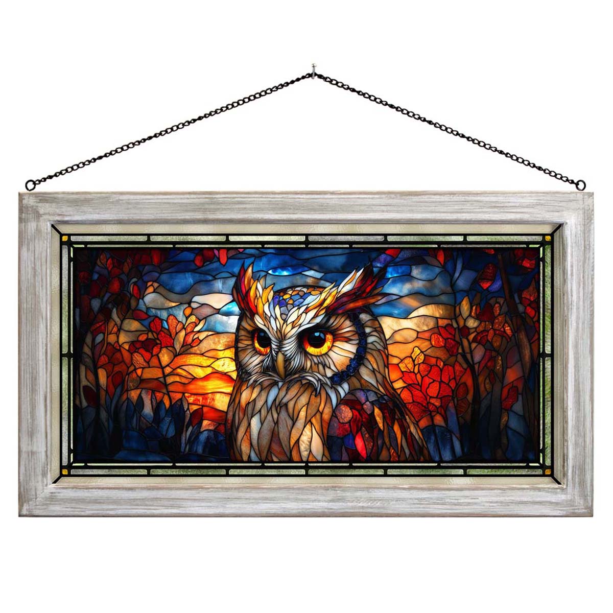 Mosaic Owl Stained Glass Art