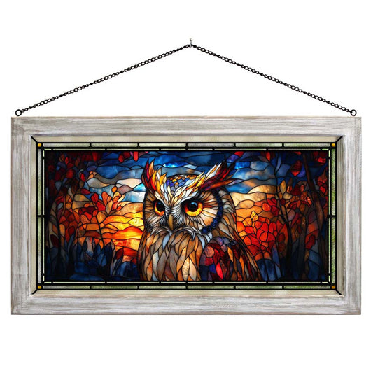 Mosaic Owl Stained Glass Art