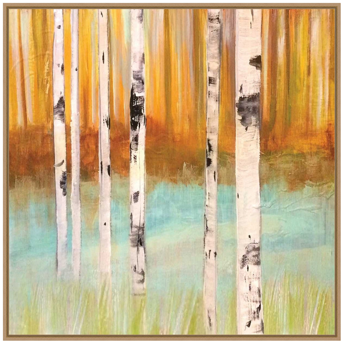 Golden Birch Canvas Art