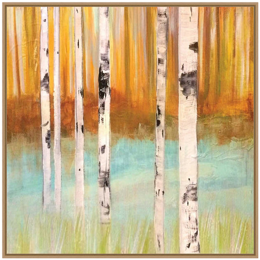 Golden Birch Canvas Art