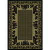 Big Sky Bear Family Green Rug - 5 x 8