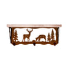 Deer Family 20 Inch Pine Hook Shelf