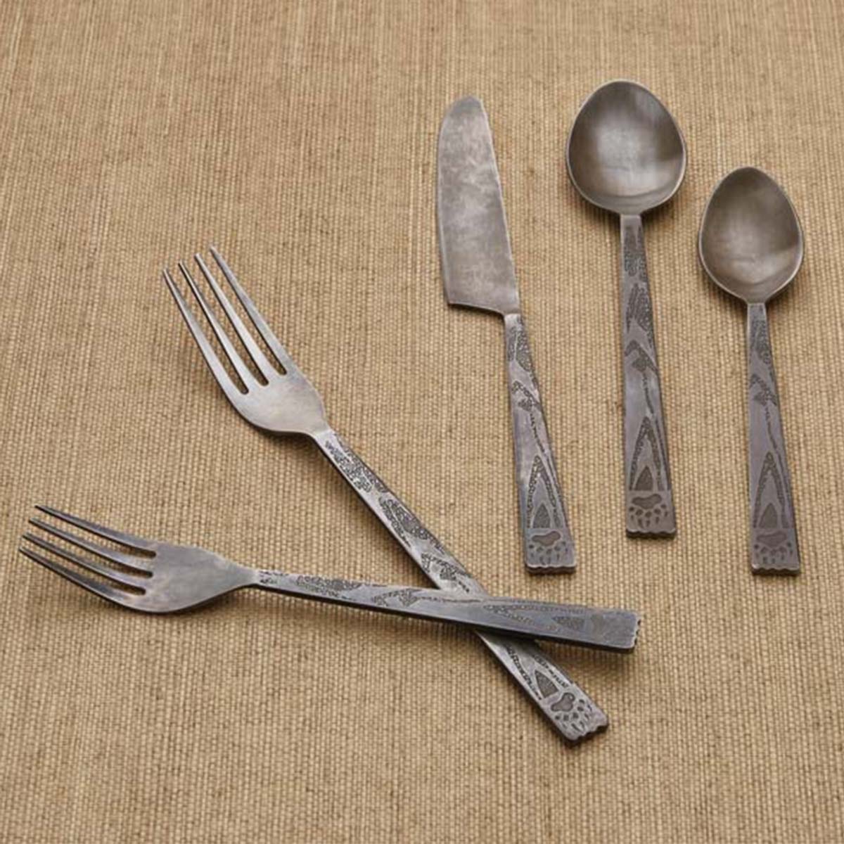 Wild Bear Five Piece Flatware Set