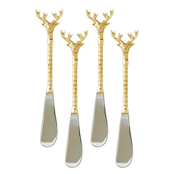 Gilded Antler Charm Spreaders - Set of 4