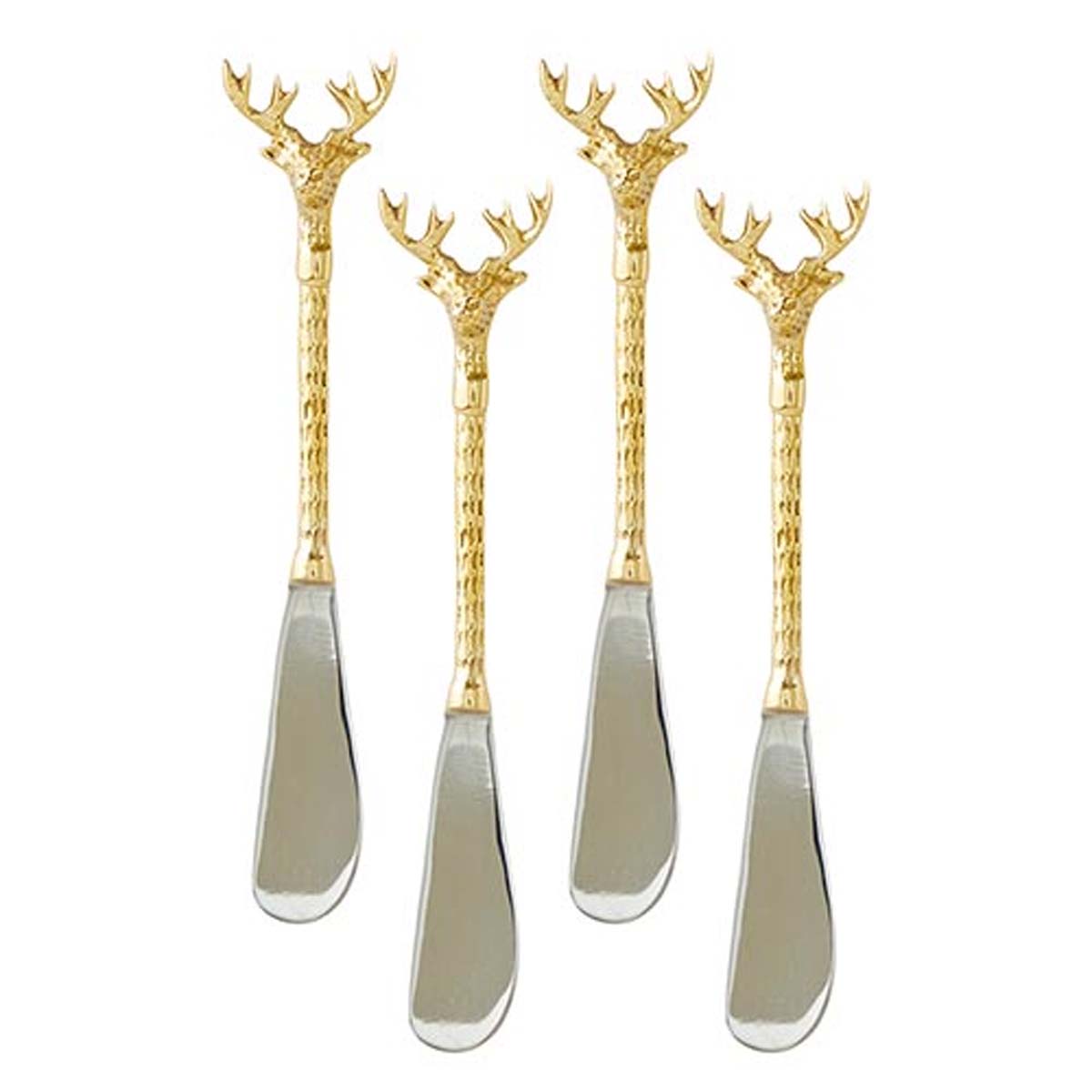 Gilded Antler Charm Spreaders - Set of 4
