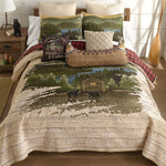 Lakeside Cabin Bears Quilt Bed Set - Queen