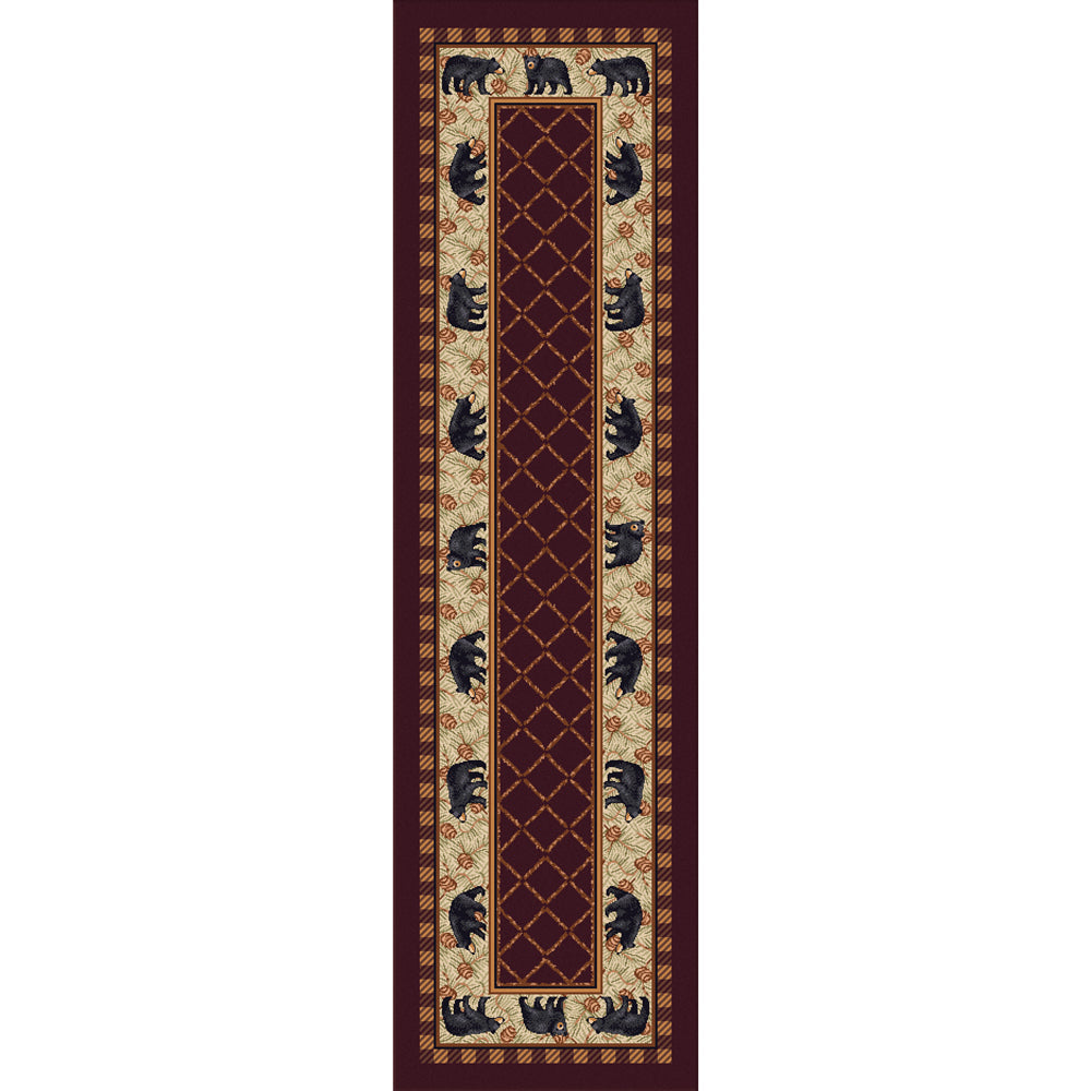 Bear Retreat Rust Rug - 2 x 8