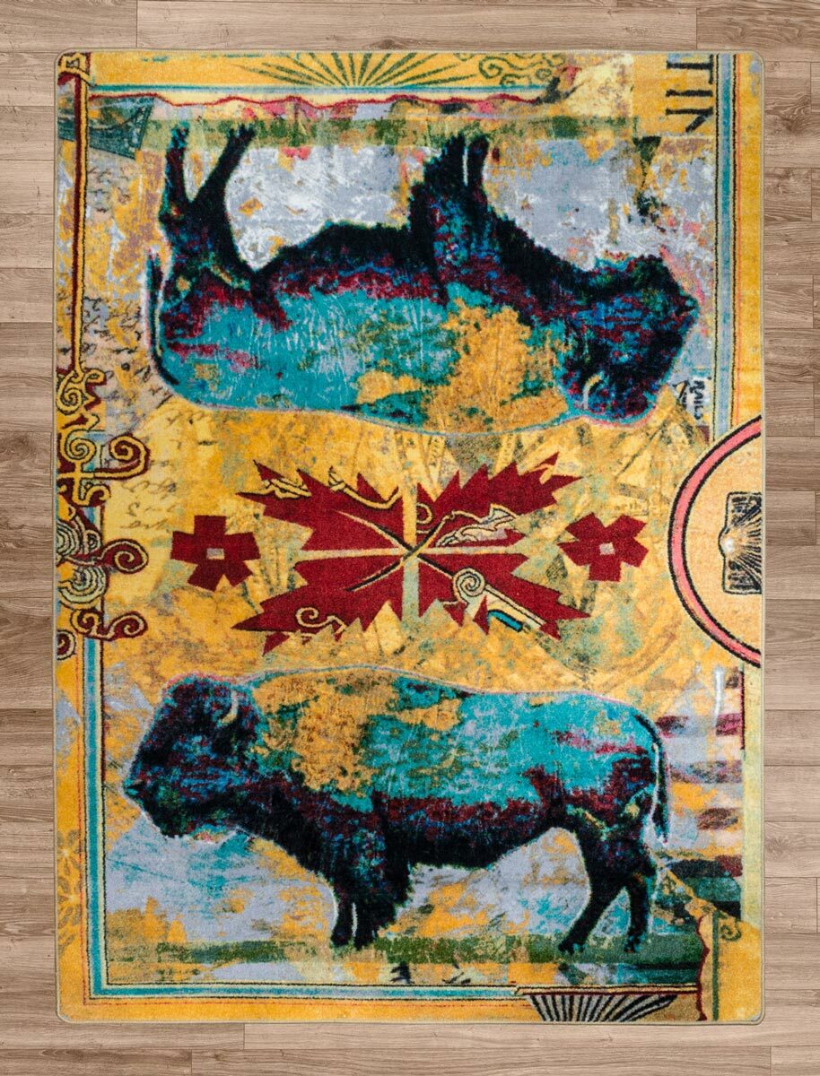 Golden Buffalo Rug - 5 x 8