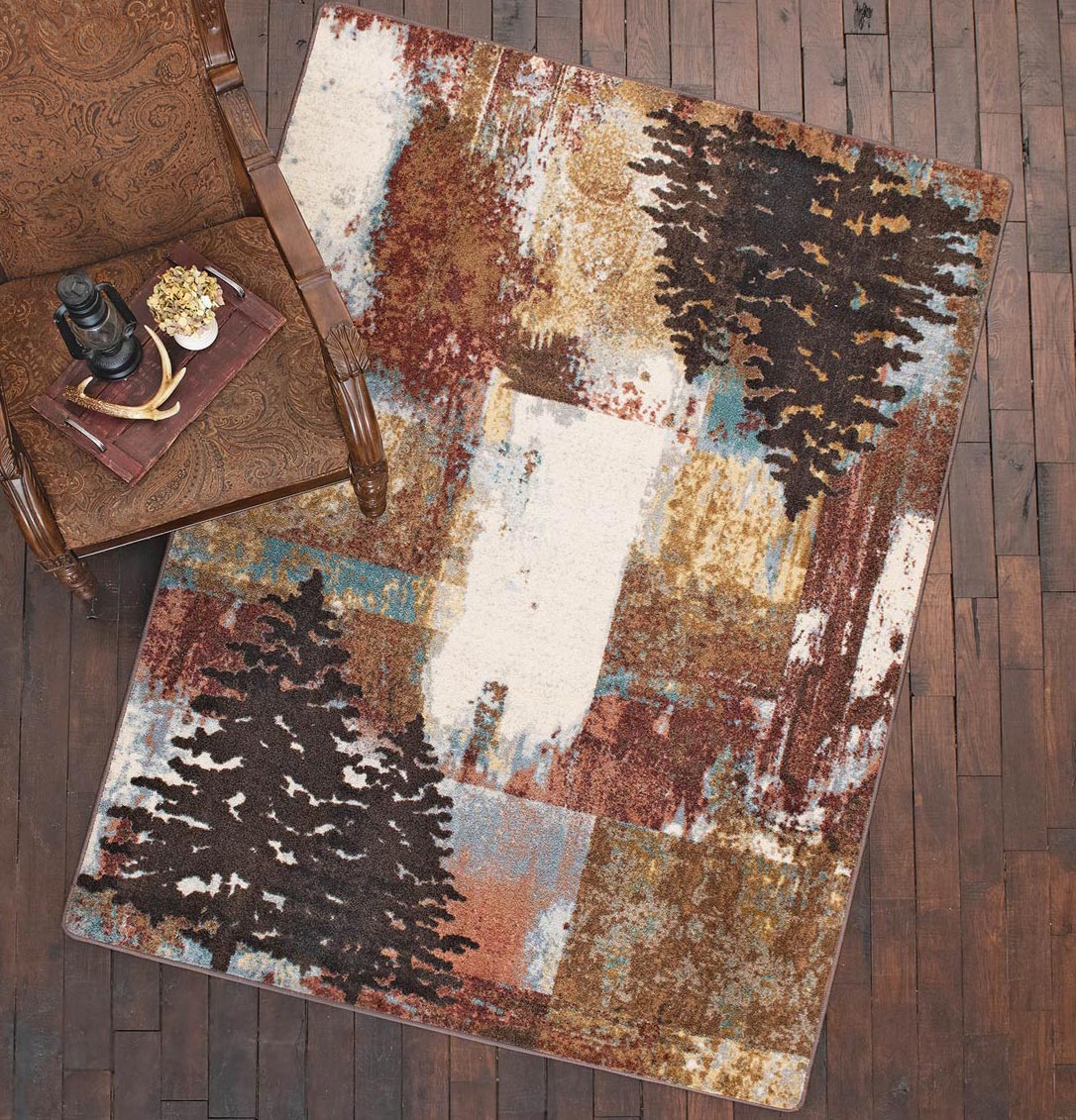 Abstract Pines Rug - 8 Ft. Round