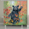Waving Bear Shower Curtain