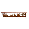Quail Family 42 Inch Pine Hook Shelf