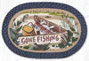 Fishing Adventure Oval Patch Rug