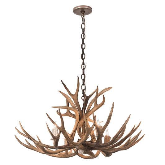 Mule Deer Antler Chandelier - 4 Light