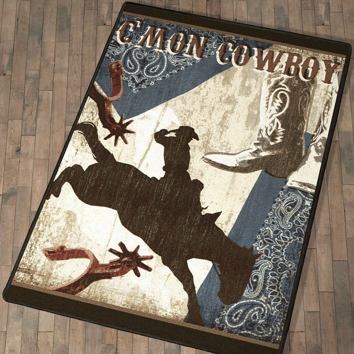 C'mon Cowboy Rug - 4 x 5