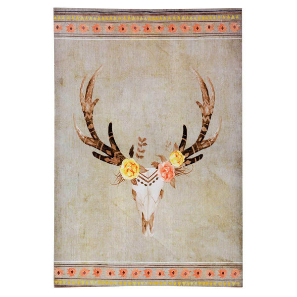 Skull with Flowers Canvas Art