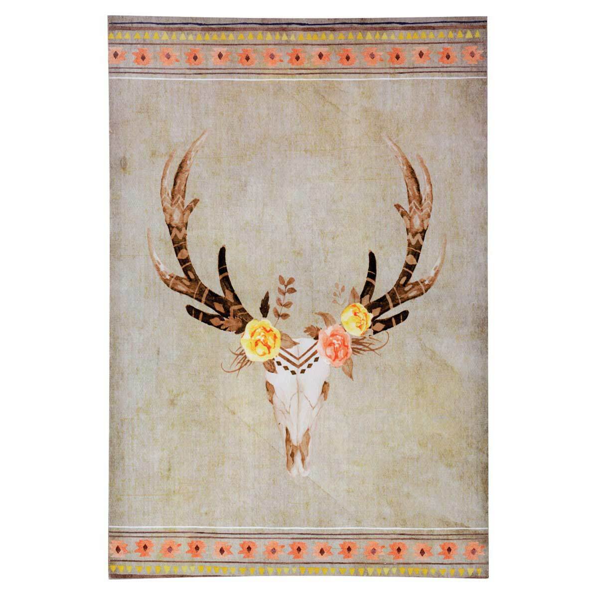 Skull with Flowers Canvas Art