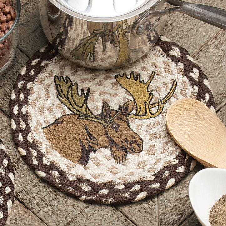 Bashful Moose Jute Trivet - Set of 3