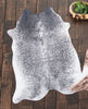Small Faux Cowhide Black & White Brindle Rug