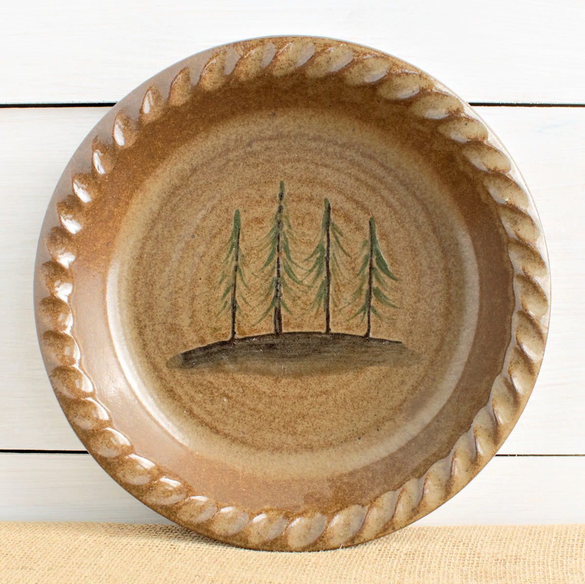 Northwoods Pine Trees Pie Plate