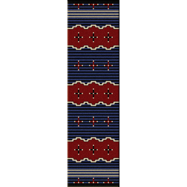 Big Chief Blue Rug - 2 x 8