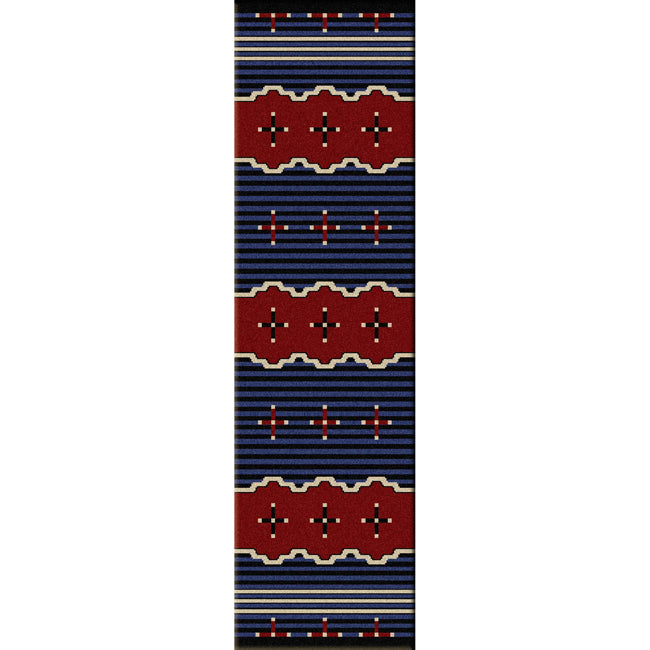 Big Chief Blue Rug - 2 x 8
